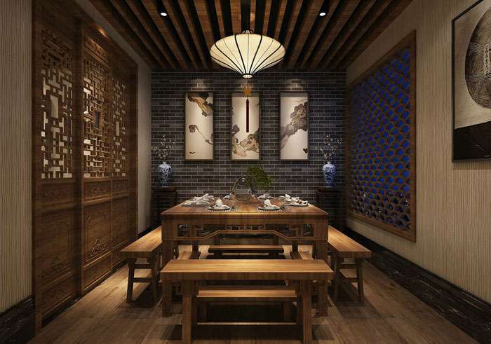 中式川菜館裝修設(shè)計效果圖