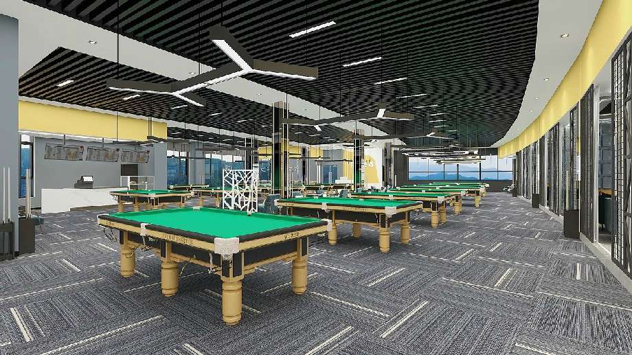 臺球會所裝修設計效果圖