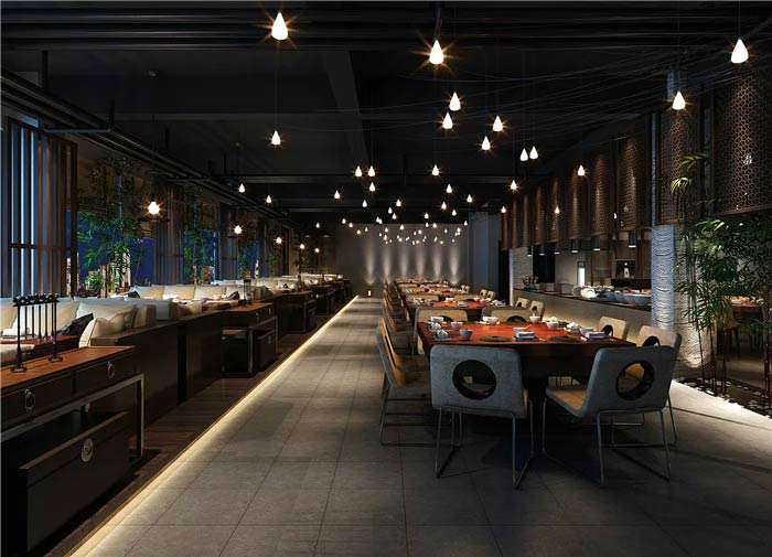 肥牛火鍋店裝修設計效果圖