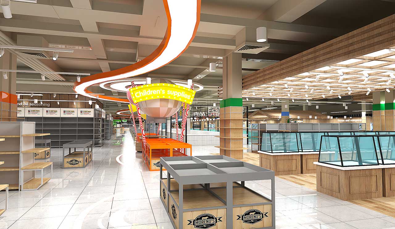 鄭州生鮮大賣場裝修設(shè)計效果圖