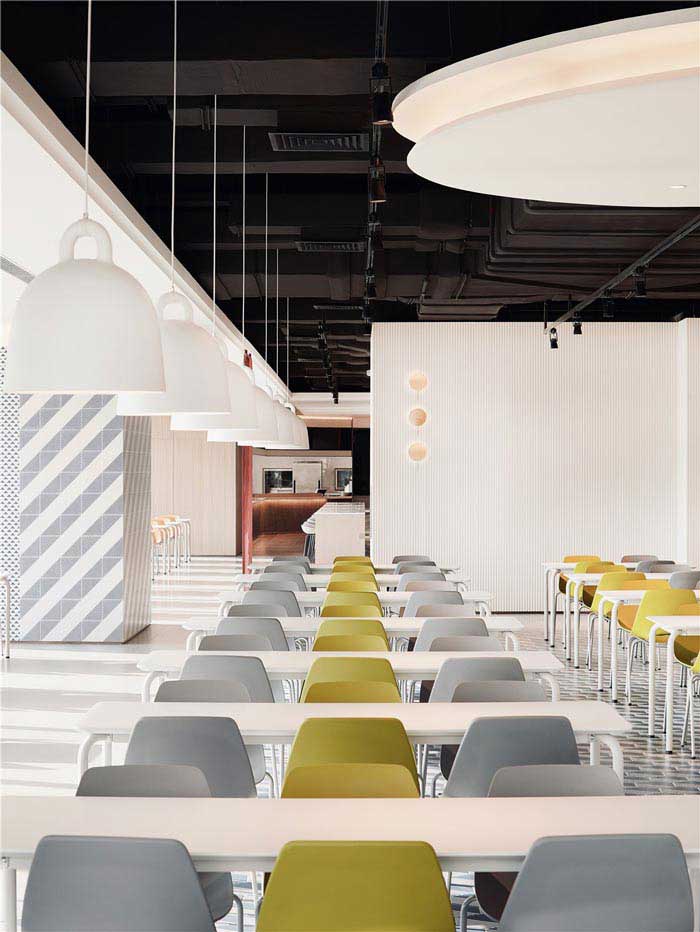 鄭州學(xué)校食堂設(shè)計裝修效果圖【1600m2】