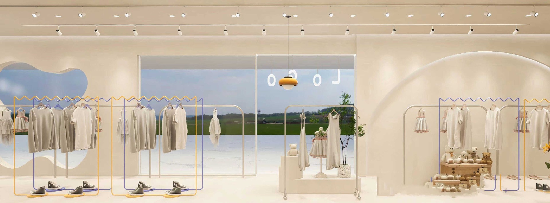 鄭州童裝店設(shè)計-童裝店鋪裝修設(shè)計效果圖