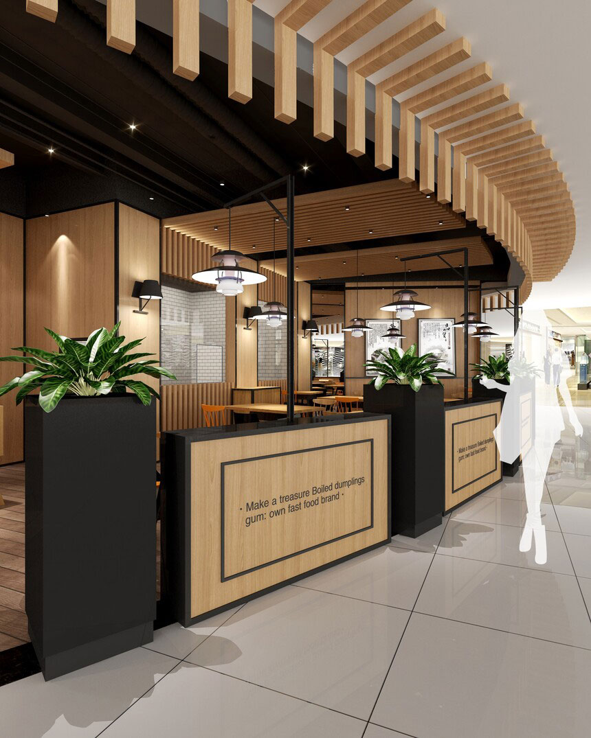鄭州水餃店設計-水餃店裝修設計效果圖