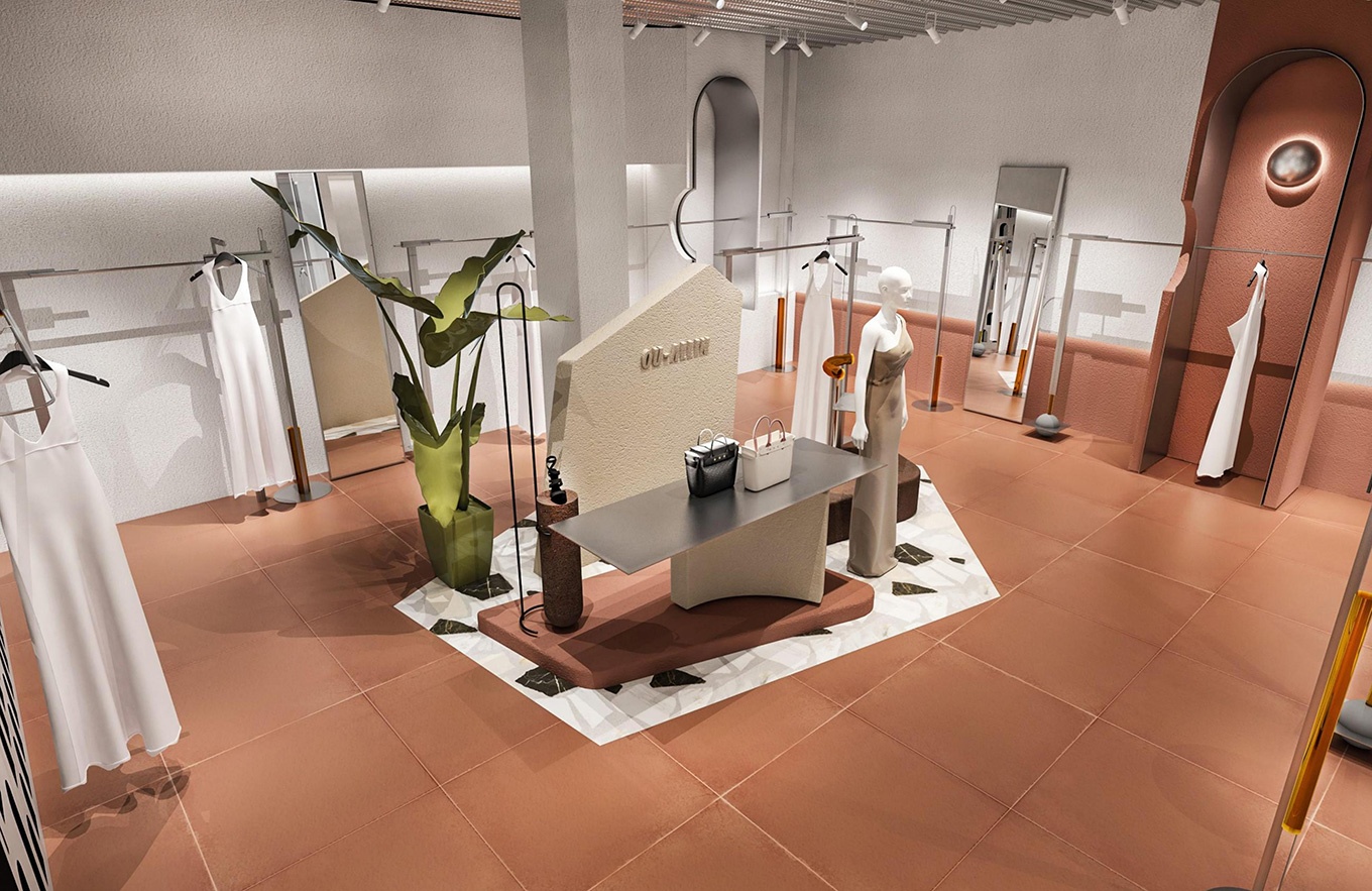 130平米包包專(zhuān)賣(mài)店設(shè)計(jì)裝修效果圖