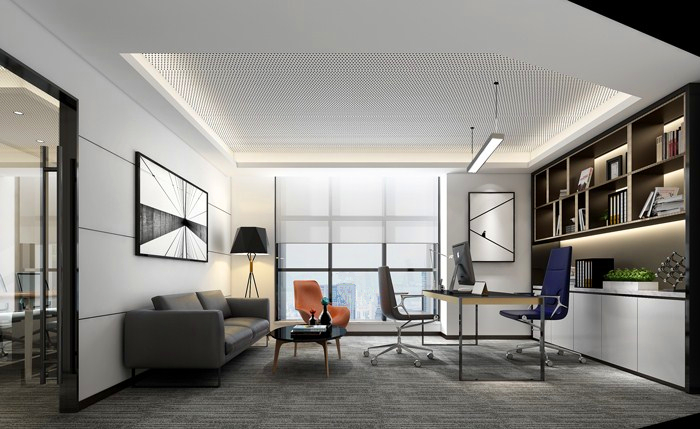 400平米辦公空間設(shè)計效果圖