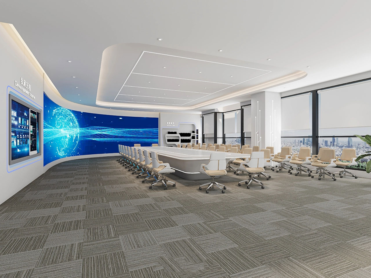 315平米科技公司辦公室設(shè)計裝修效果圖