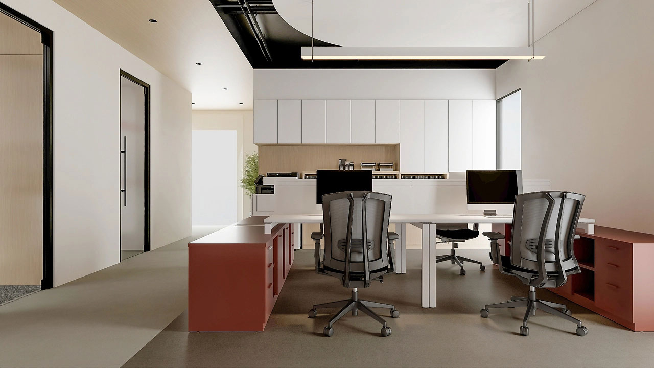 254平米鄭州辦公室設(shè)計施工效果圖