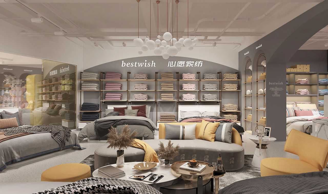 650平米鄭州家紡店面裝修設計效果圖