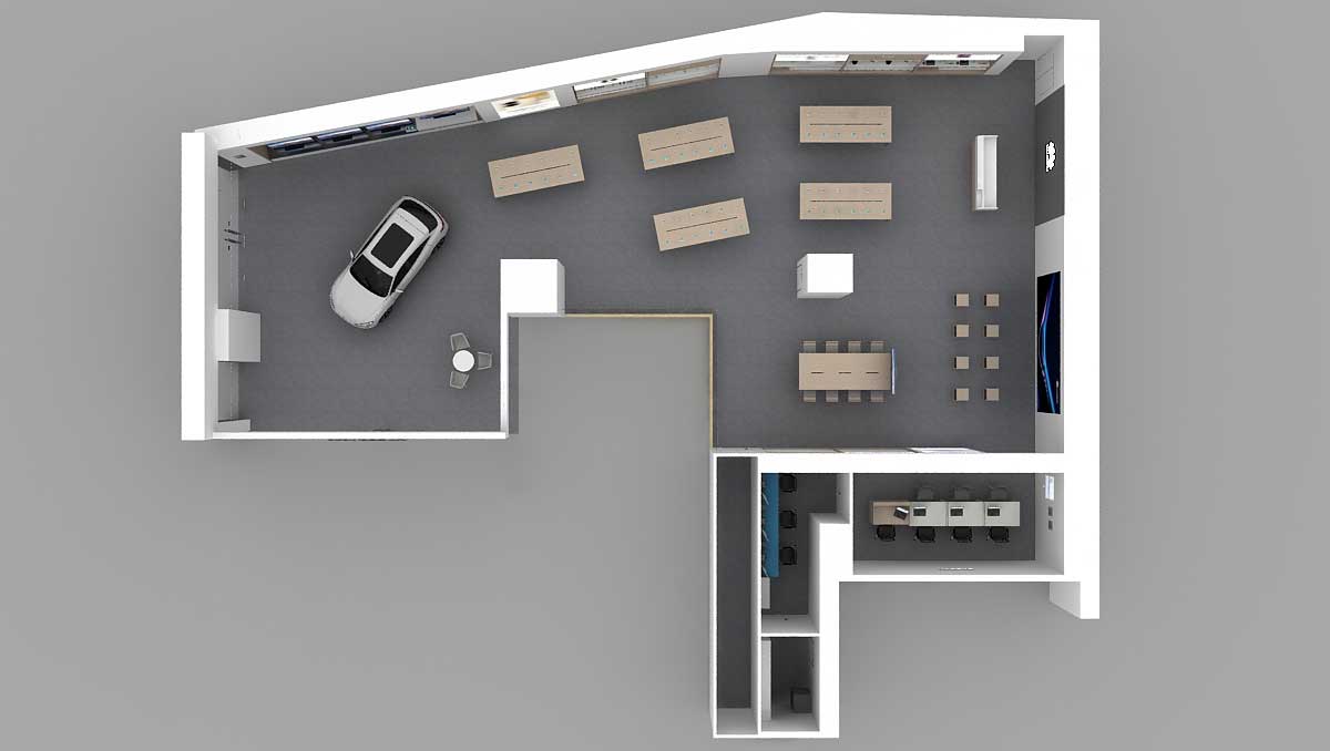 350平米洛陽華為手機體驗店設(shè)計效果圖