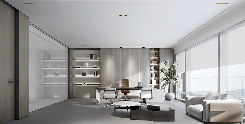 2100平米新鄭企業(yè)辦公樓設計效果圖