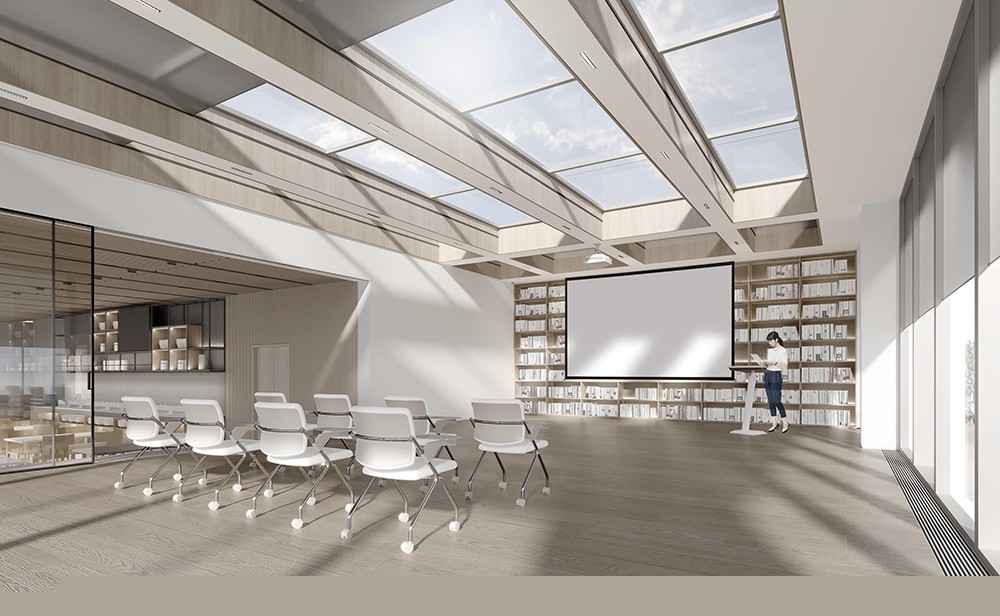 2100平米新鄭企業(yè)辦公樓設計效果圖