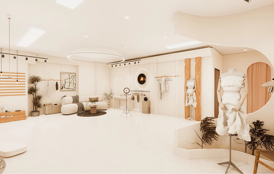 200平米鄭州服裝門店直播間設計效果圖