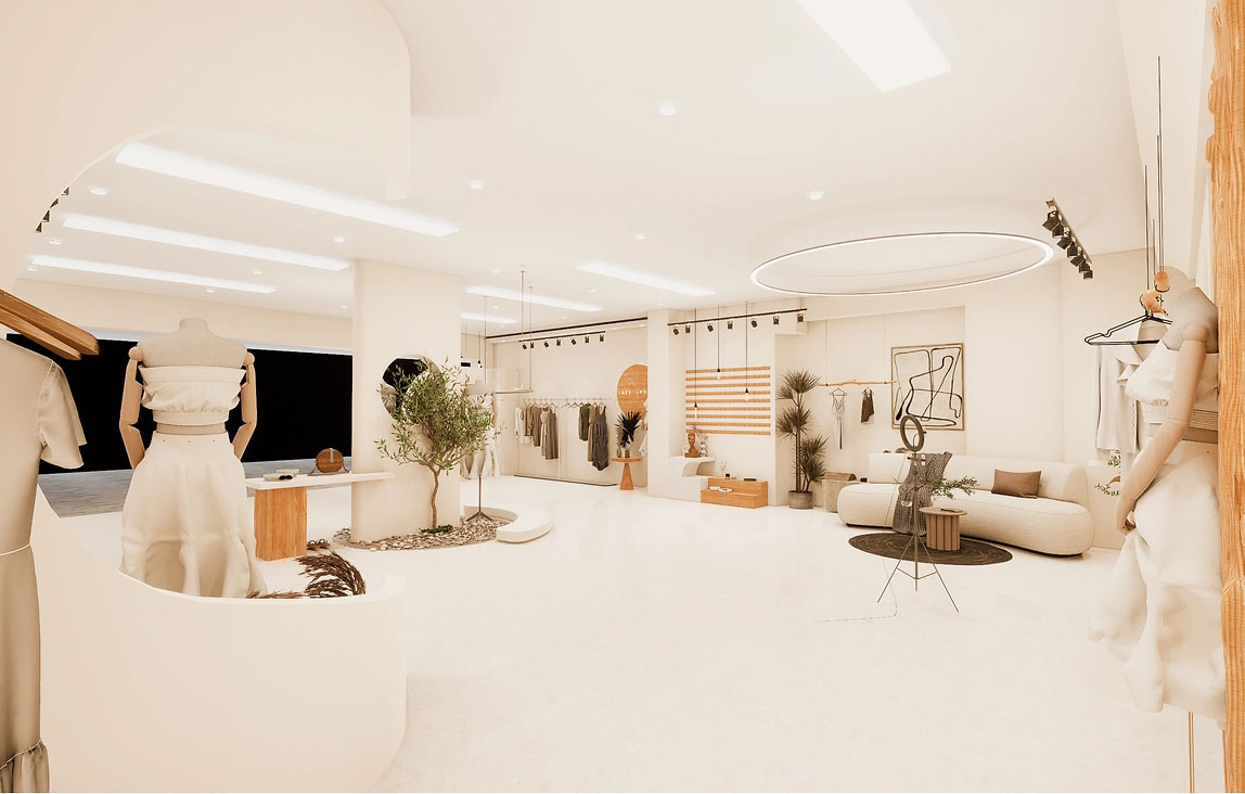 200平米鄭州服裝門店直播間設計效果圖