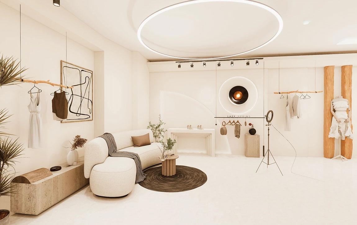 200平米鄭州服裝門店直播間設計效果圖