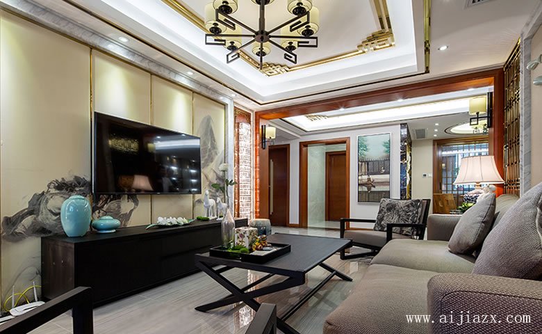 簡單實(shí)用的中式風(fēng)格客廳裝修效果圖